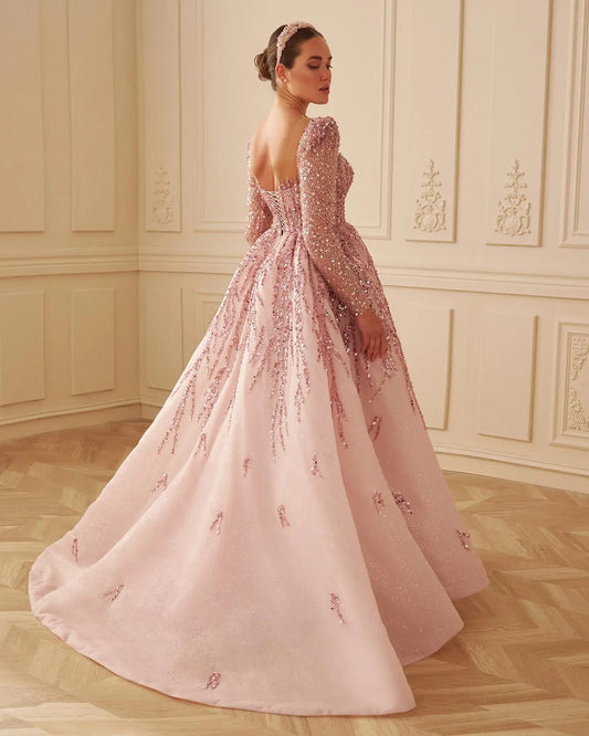 Vestido de Festa Longo Majestade Rosa Empoeirado - Modelo Especial