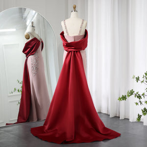 Vestido de Festa Longo com Manta Marsala Império - Modelo Especial