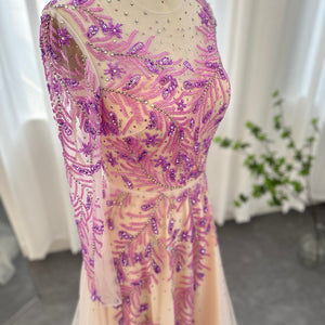 Vestido de Festa Longo Lavanda Sakura em Renda Luxo - Modelo Especial