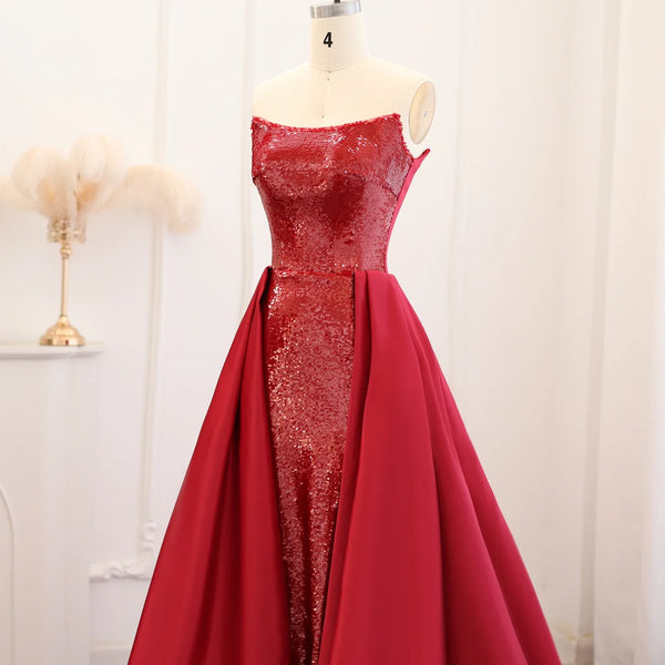 Vestido de Festa Longo Marsala Brilhante Moderno - Modelo Especial
