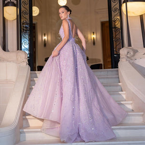 Vestido de Festa Luxo Clássico em Estilo Romântico - Modelo Especial