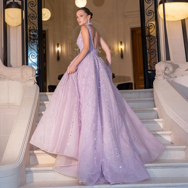 Vestido de Festa Luxo Clássico em Estilo Romântico - Modelo Especial