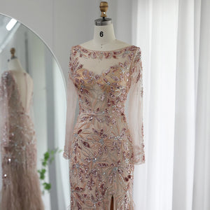 Vestido de Festa Longo Folhagens Império - Modelo Especial