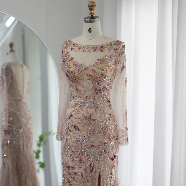 Vestido de Festa Longo Folhagens Império - Modelo Especial