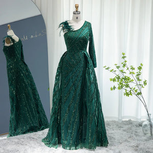 Vestido de Festa com Pluma Adornado com Brilho - Modelo Especial