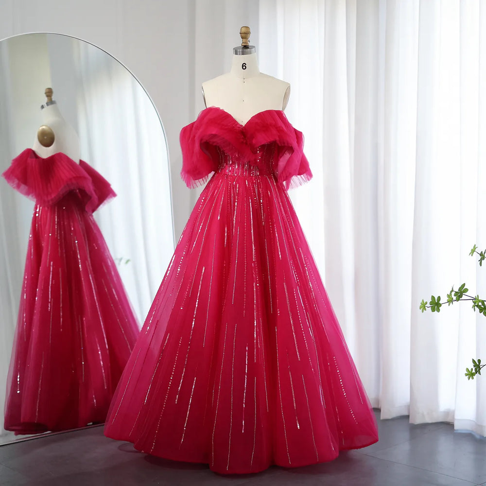 Vestido de Festa Longo Petala Delicado Vermelho - Modelo Especial
