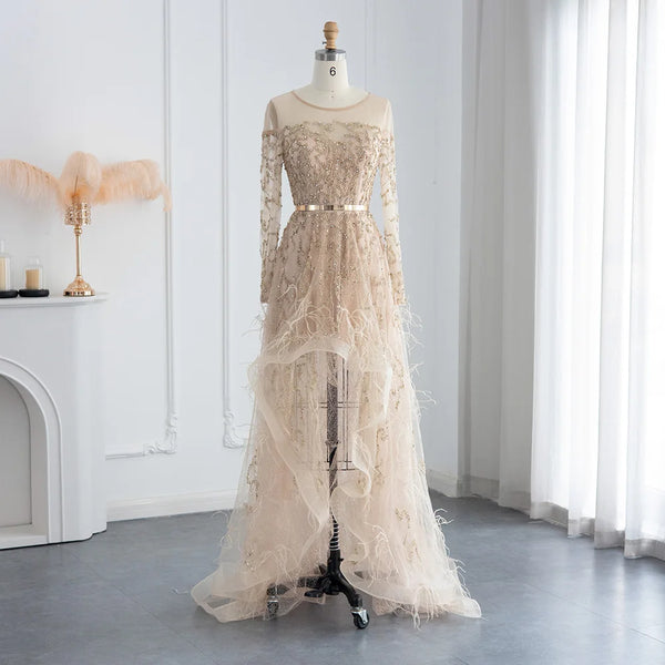 Vestido de Festa Longo com Saia em Renda - Modelo Especial