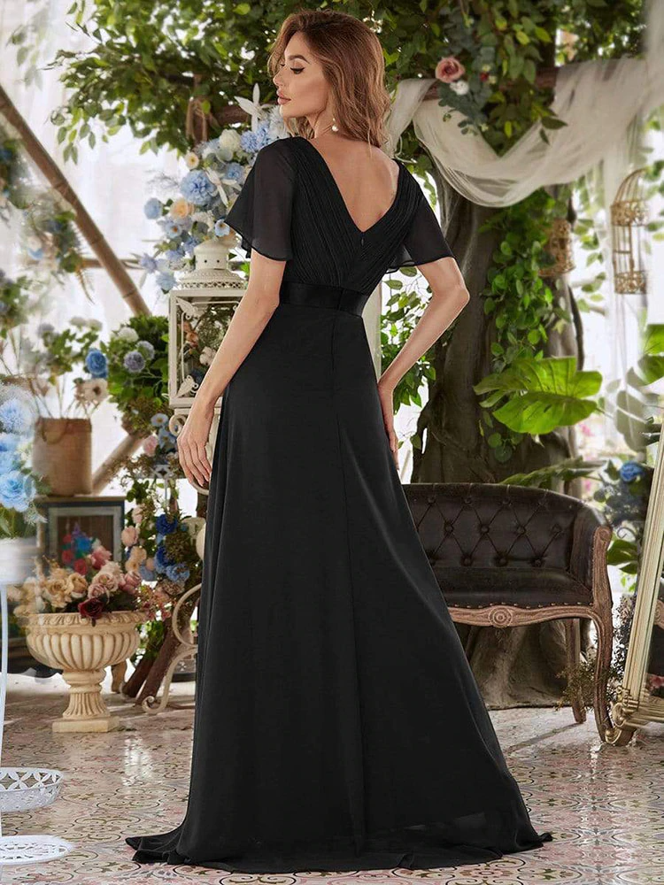 Vestido preto para casamento online a noite